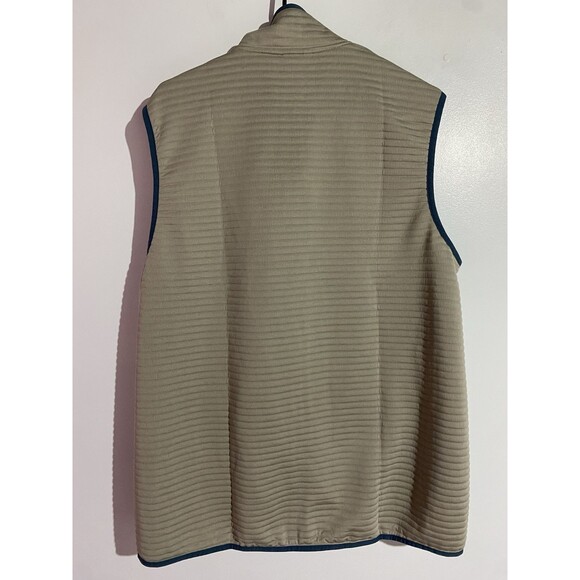 NWT LL Bean Vest Mens L Tall Tan Blue Airlight Slightly Fitted Outdoor Hiking - Picture 2 of 10